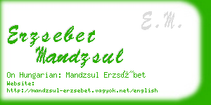 erzsebet mandzsul business card